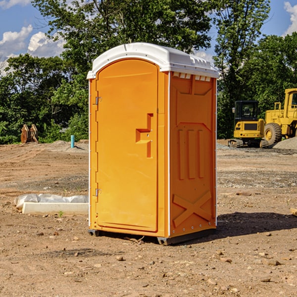 how often are the porta potties cleaned and serviced during a rental period in Green Road Kentucky